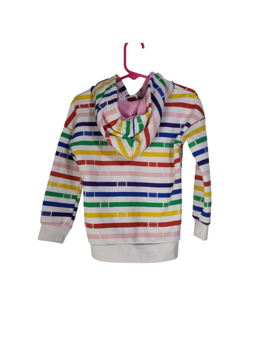LEGO Girls SZ 2T Colorful Striped Hoodie Pullover Sweatshirt - Picture 3 of 7